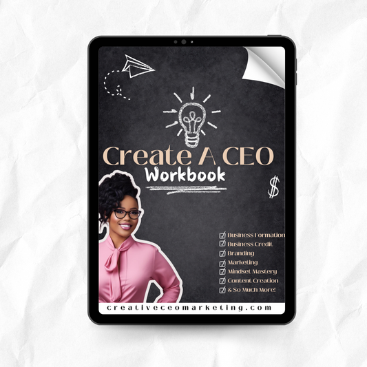 Create A CEO Workbook (PRE- ORDER)